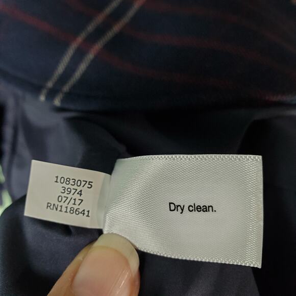 Lane Bryant Womens The Bryant Blazer Blue Plaid Red Workwear Career Size 20 - Picture 5 of 5